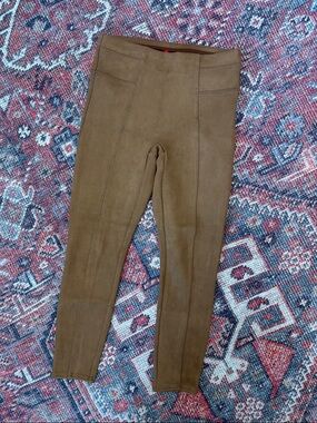 SPANX Brown Faux-Suede Leggings
